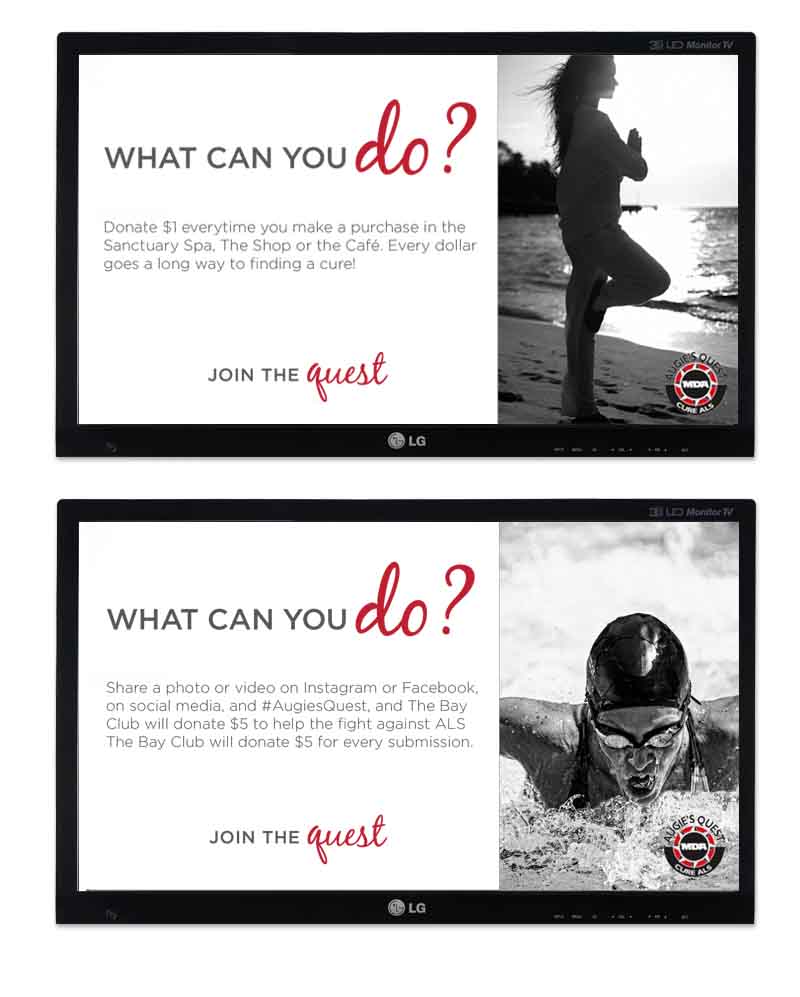 Augie's Quest campaign digital signage