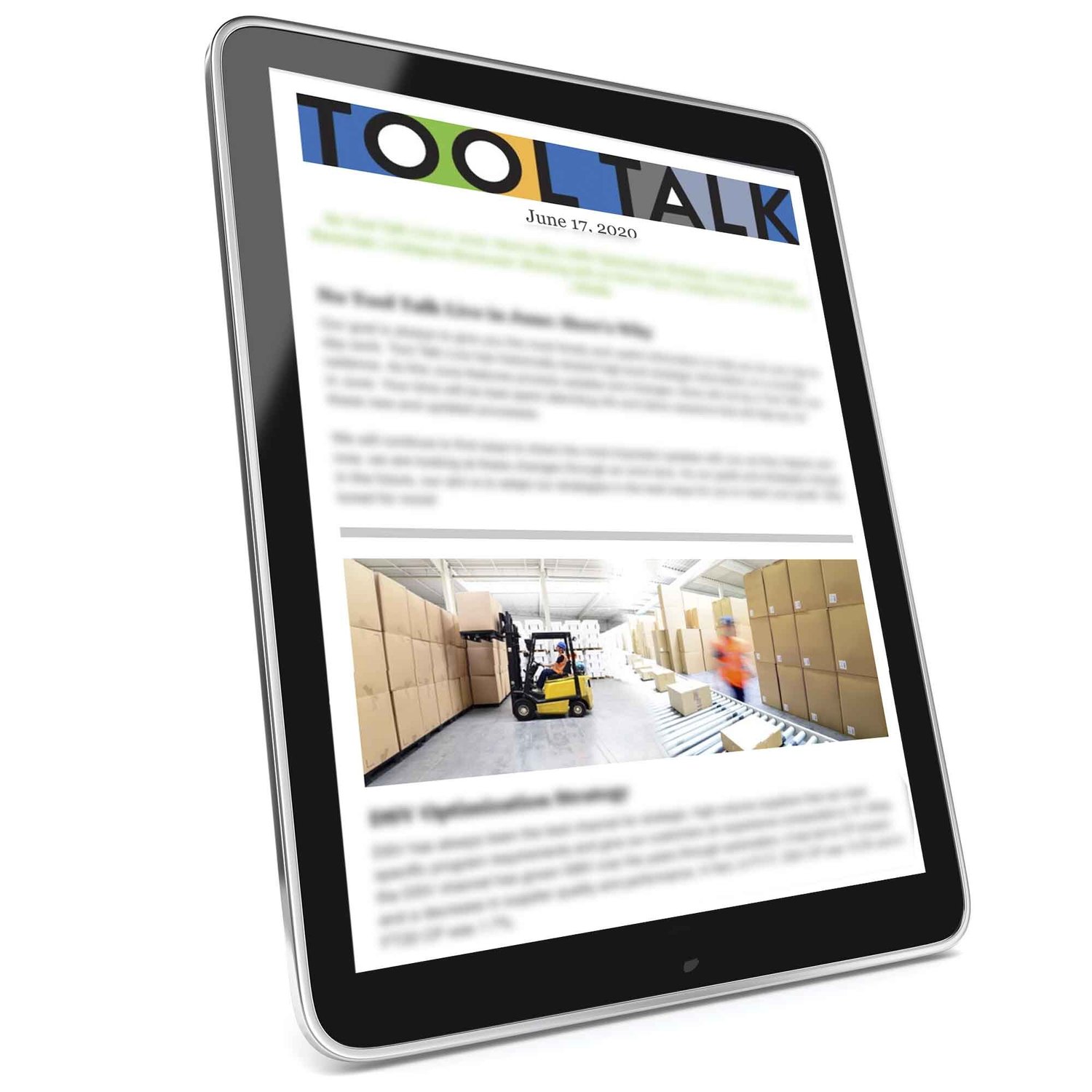 Tool Talk newsletter inside page