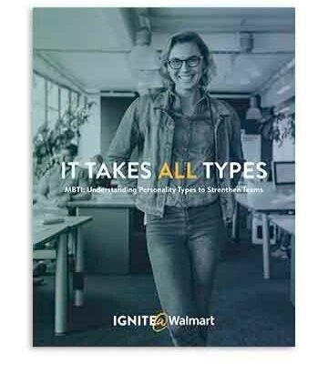 MBTI participant guide spread showing type framework